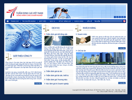 Cung cấp giải pháp website Thẩm Định Giá VIỆT Nam